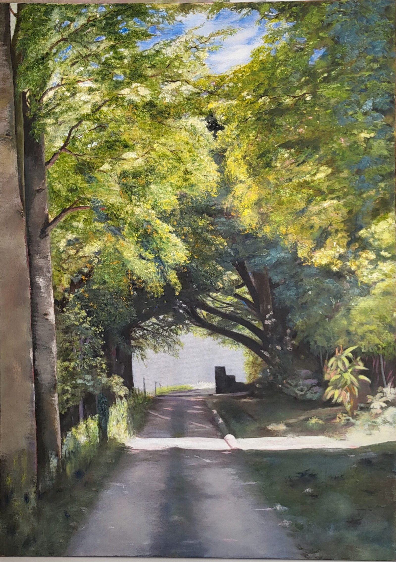 Anne Griffith Sunlight and dappled shade. 90cmx65cm