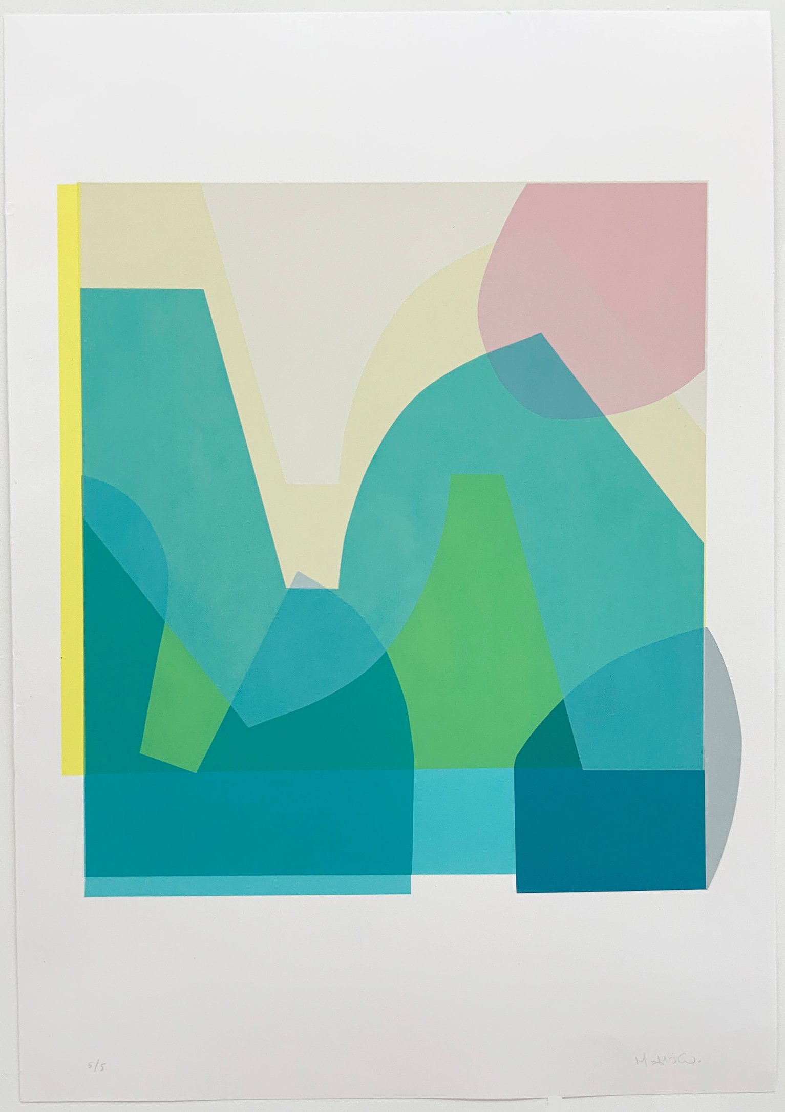 Mary O Connor Iceberg III Limited edition silk screen print 100cm h x 70cm w