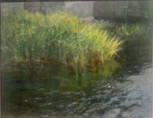 James English Wild Iris. Oil 20x25 cm