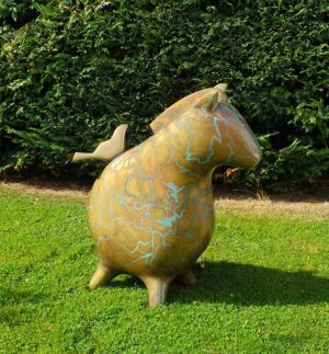 Stephanie Hess Titan Pilgrim (Gold) Fibreglass Unique 100 x 40 x 100