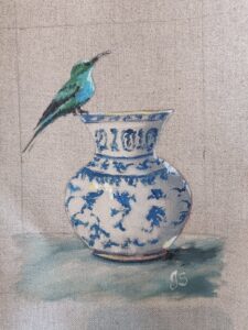 Jaluan Schultz Bird on Vase