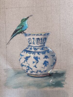 Jaluan Schultz Bird on Vase