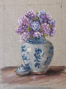 Jaluan Schultz Vase of Flowers with lid