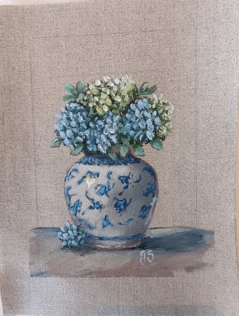 Jaluan Schultz Vase with Flowers