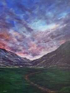 Philip McEvoy Gathering acrylic on canvas 46 x 35cm