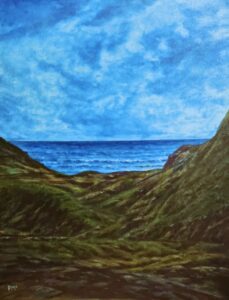 Philip McEvoy Incoming acrylic on canvas 46 x 35 cm