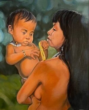 Alain Costa Yanomani Woman and Child