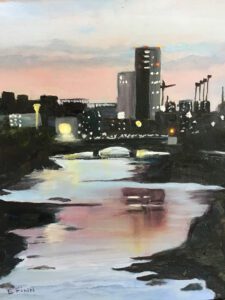 Eileen Finn Sunset on Dodder River