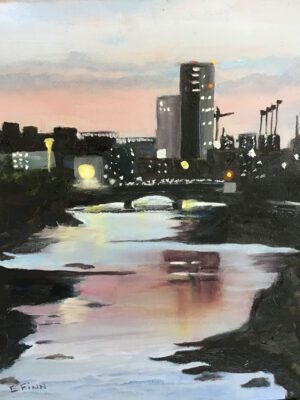 Eileen Finn Sunset on Dodder River