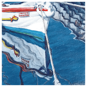 Jackie Mitchell 'Sea Saint'13x13cm Acrylic on Canvas