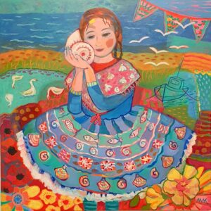 Marja van Kampen The Sound of the Sea acrylic on canvas 60x60cm