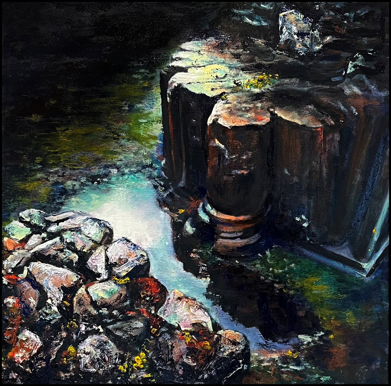 Nicholas Warrington Reflecting on Inch Abbey, Downpatrick