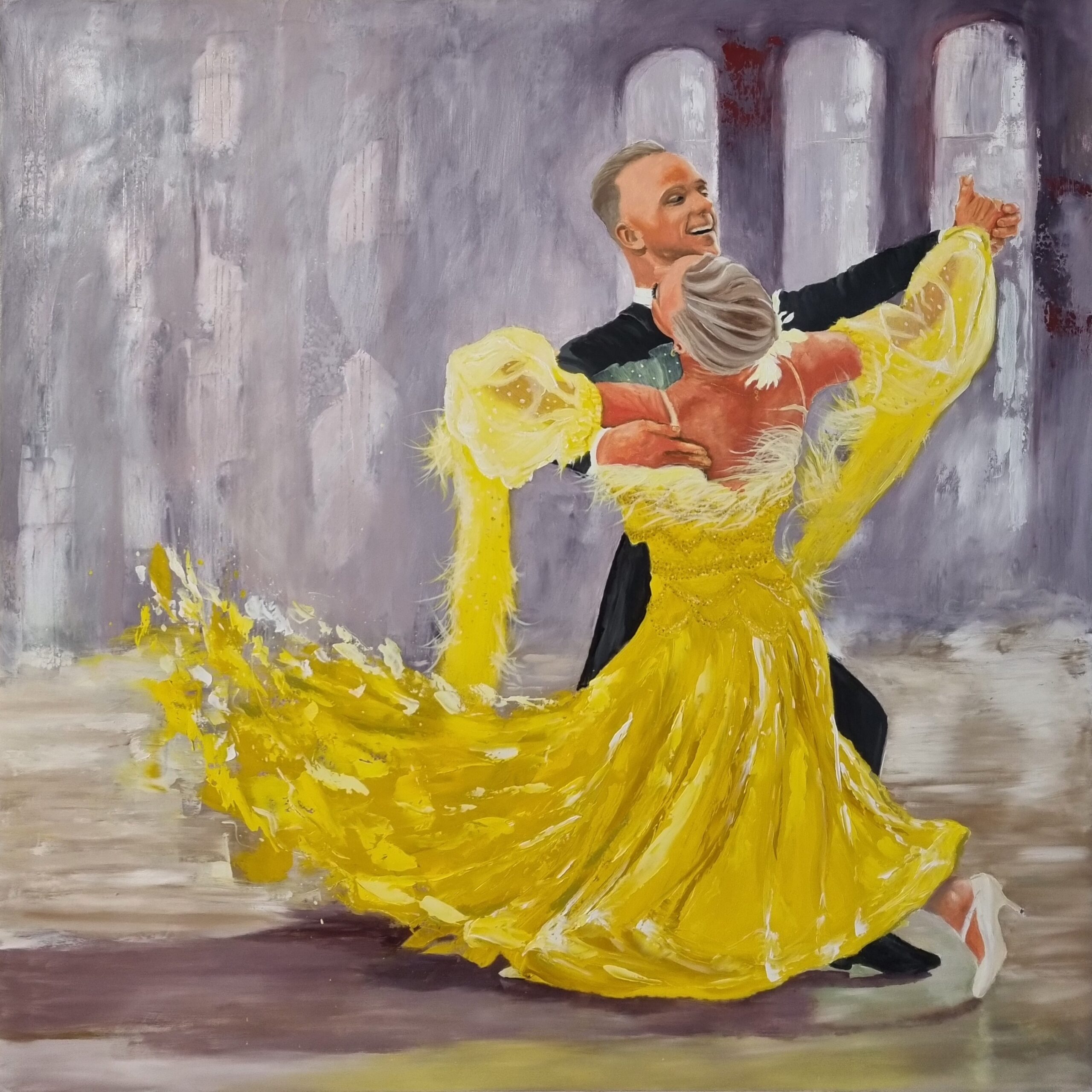 Sarah Randle Swept in Sunlight Oil on Canvas 70cm x 70cm