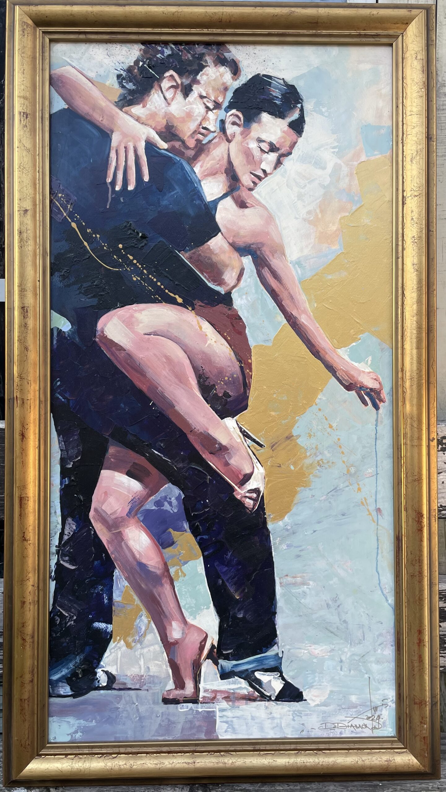 Dimitry Atvin TANGO PASSION EpisodeVII 500X1000MM canvas framed
