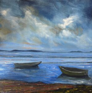 Lar Joyce The Burrow Rosslare. Acrylic and oil on canvas
