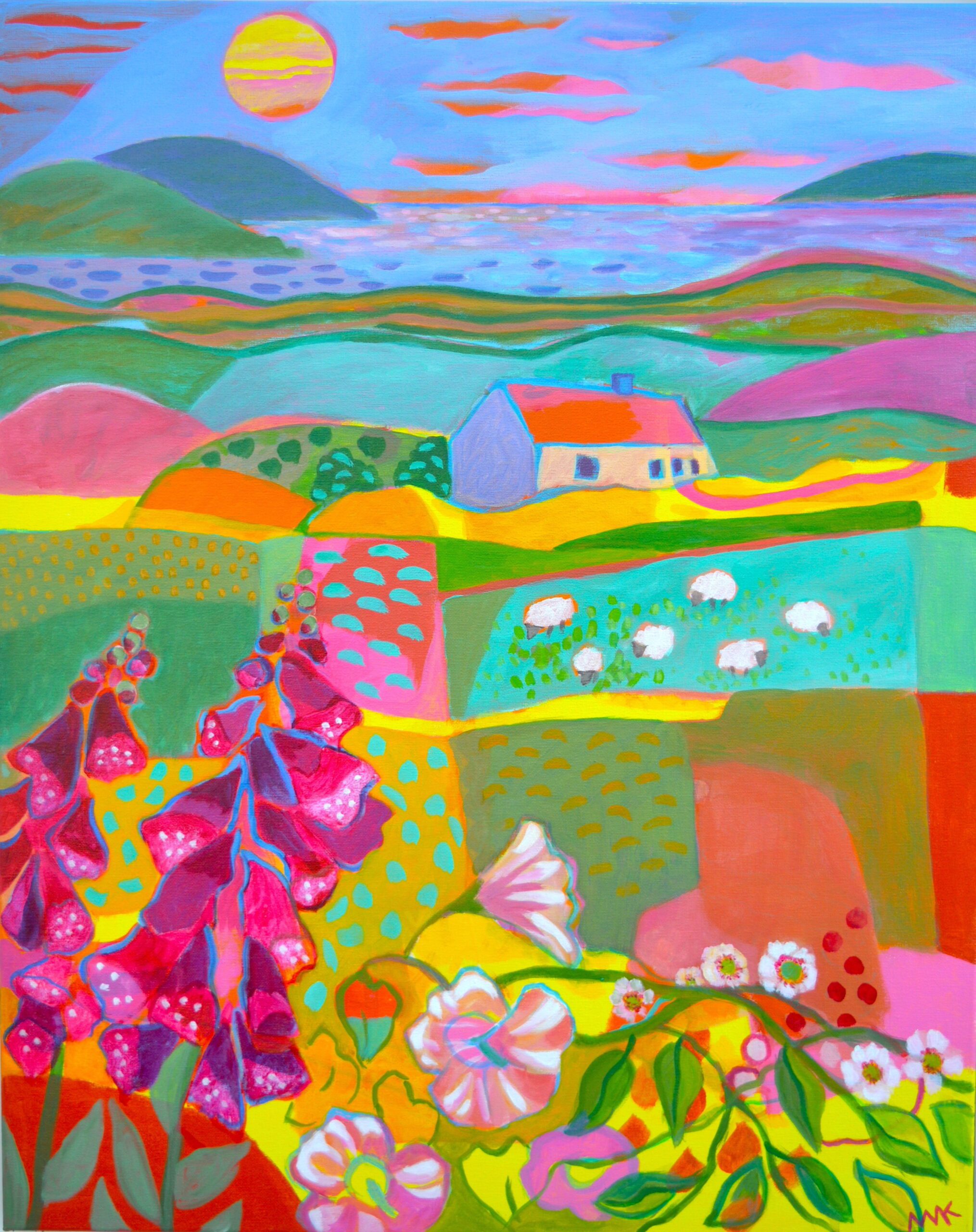 Marja van Kampen View from Sherkin Island acrylic on canvas 75x60cm