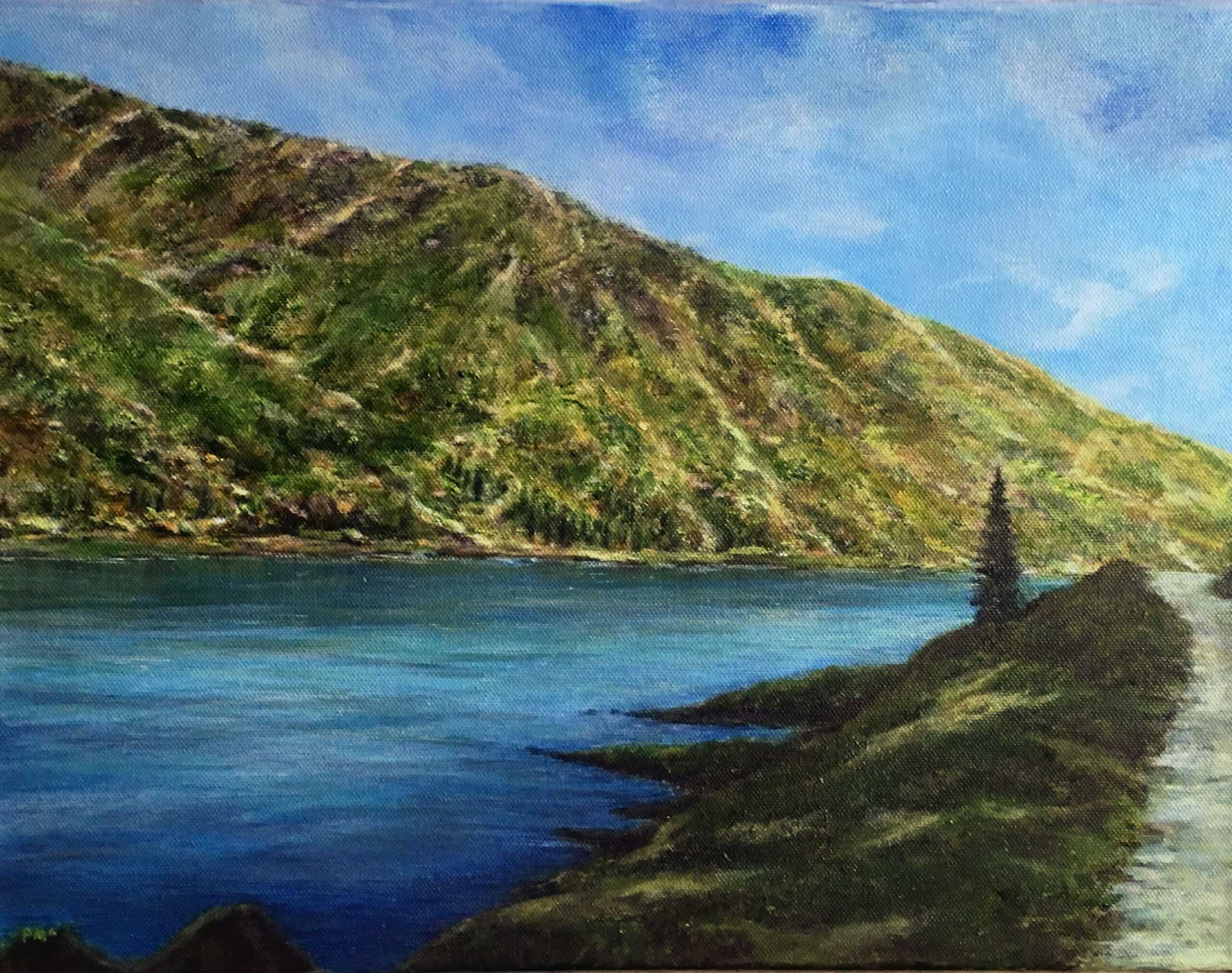 Philip McEvoy Glendalough 2' acrylic on canvas 35 x 46 cm