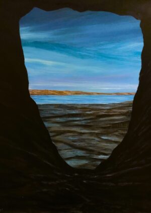 Philip McEvoy Outlook 2' acrylic on canvas 46 x 35 cm