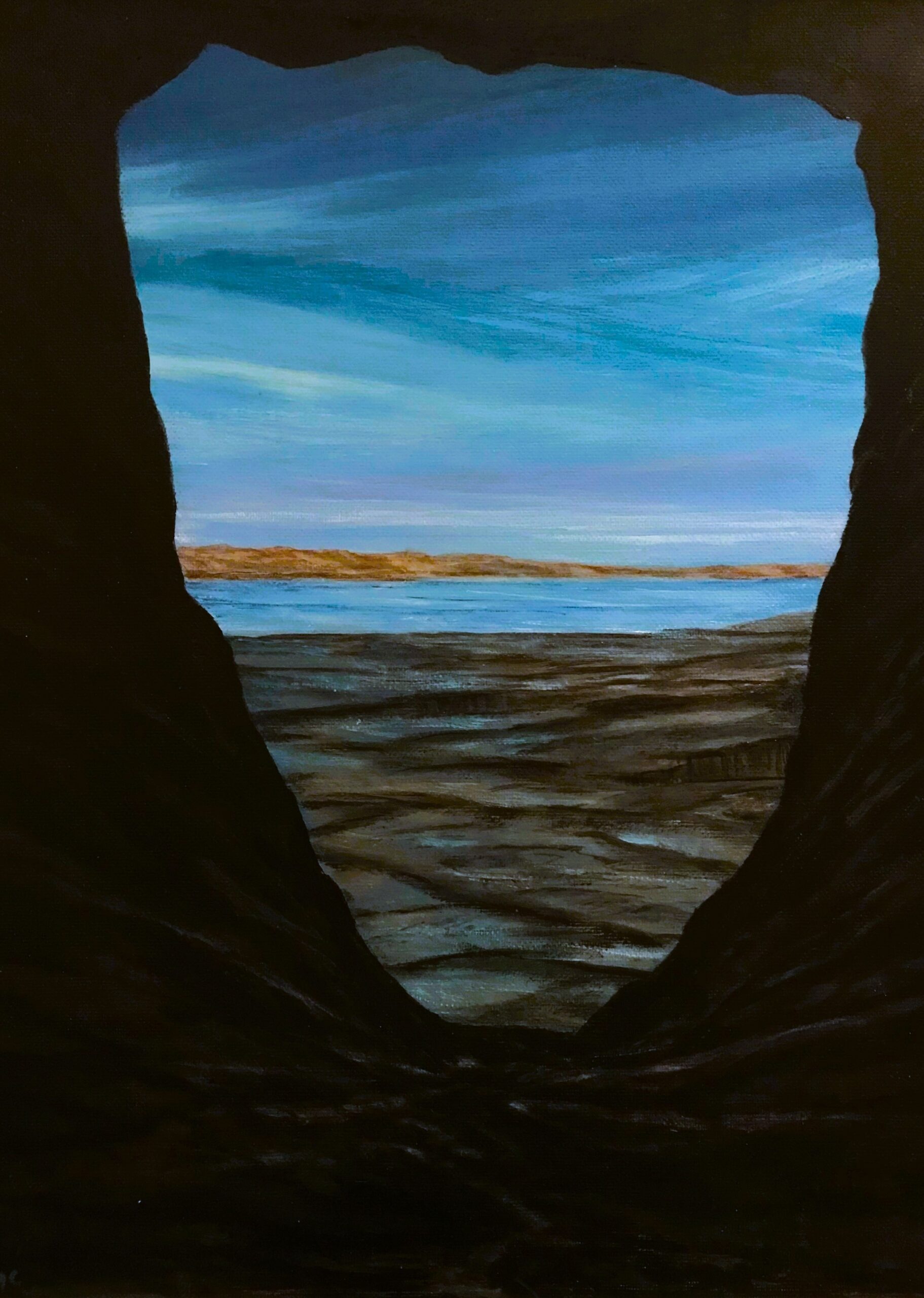 Philip McEvoy Outlook 2' acrylic on canvas 46 x 35 cm