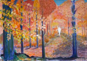 Gina Fegan Wicklow Walks #2, 104x148cm, Acrylic on Canvas
