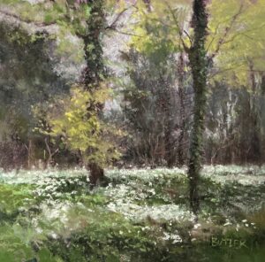Aidan Butler Wild Garlic Woodland Pastel 20x20cm