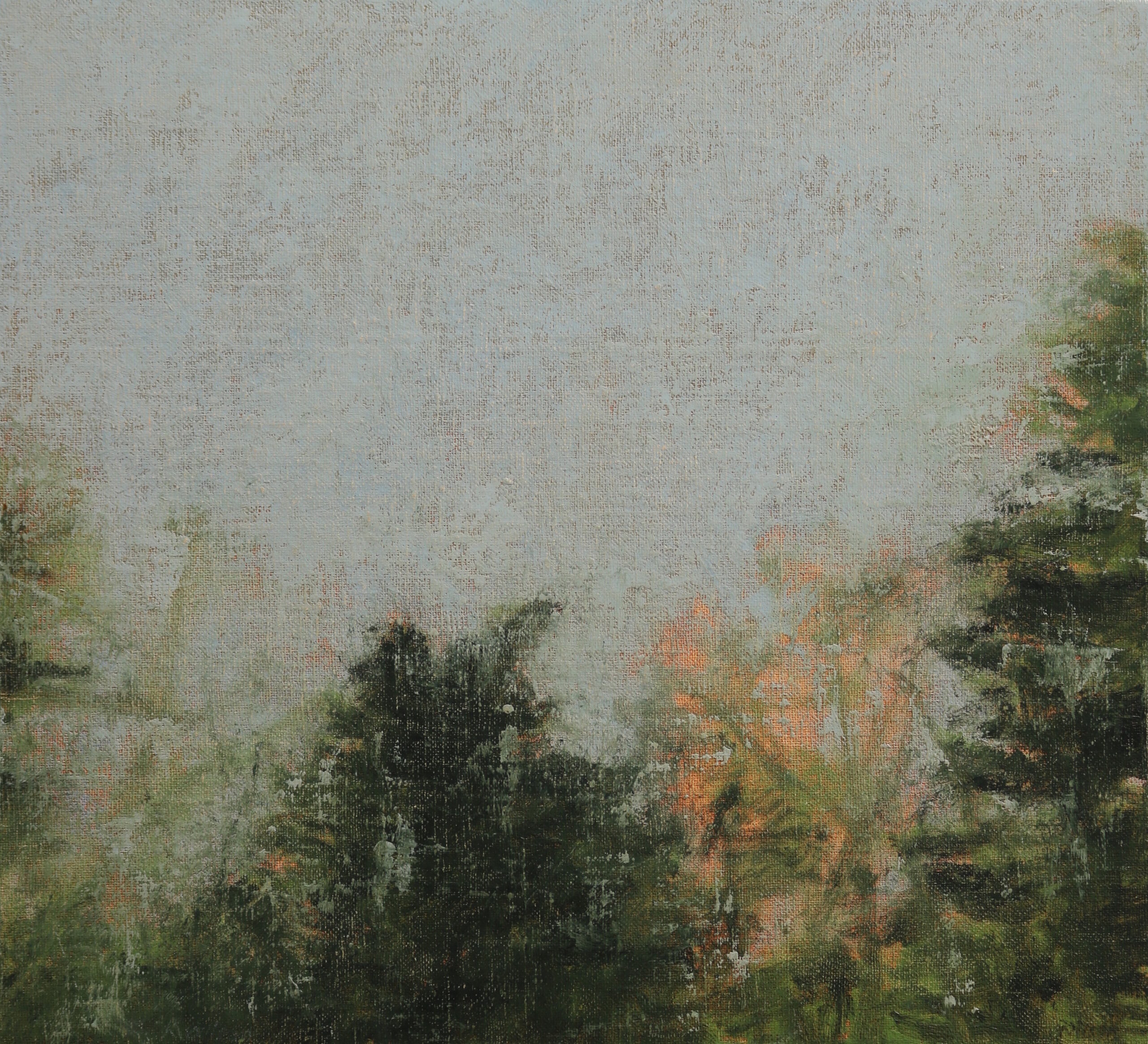 KEITH WILSON 'FROM NOW ON, 2', Oil on linen mounted on panel, 255mm x 280mm, 2024
