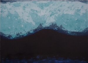 23 Gwen ODowd Limen Blue Carborundum 104cmsx137cms framed