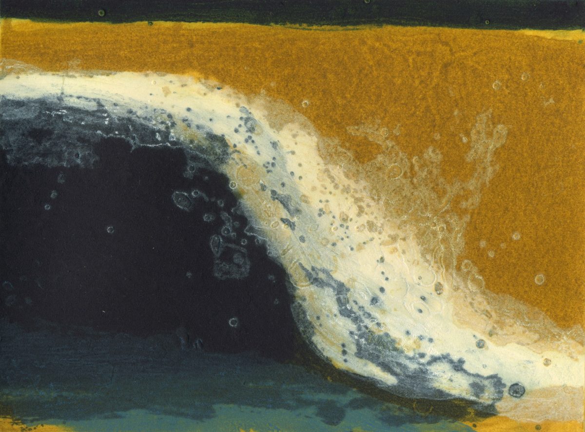 27 Gwen ODowd Tonn Study 2 carborundum 38cmsx40cms framed