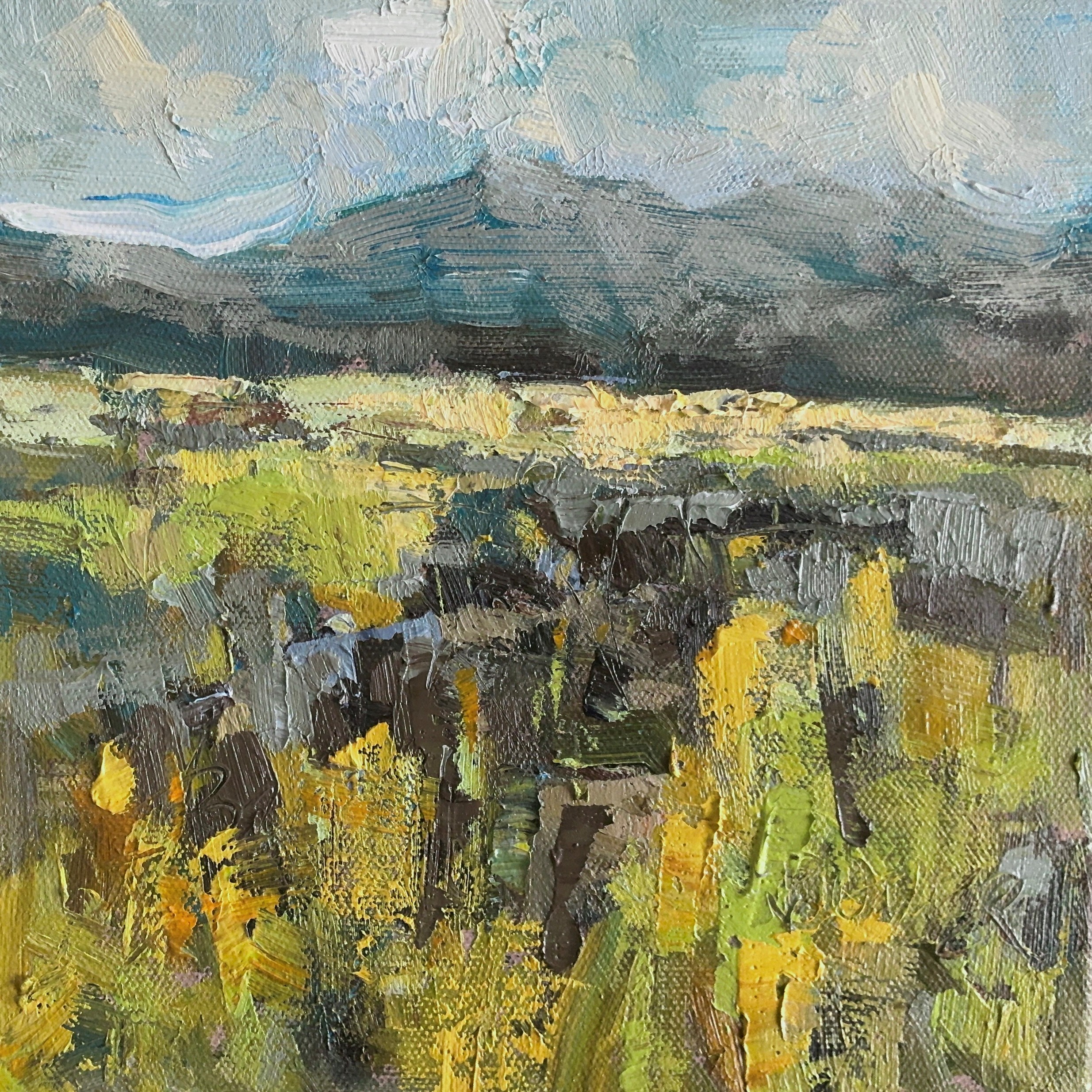 Aidan Butler Late Summer Afternoon Oil on canvas 20x20cm