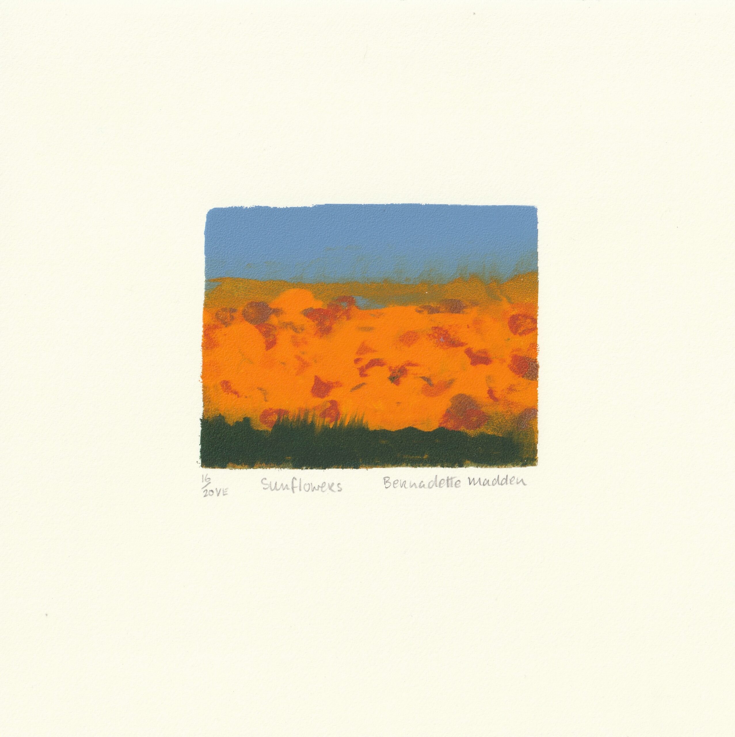 Bernadette Madden Sunflowers screenprint