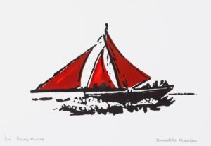 Bernadette Madden screenprint Racing Hooker