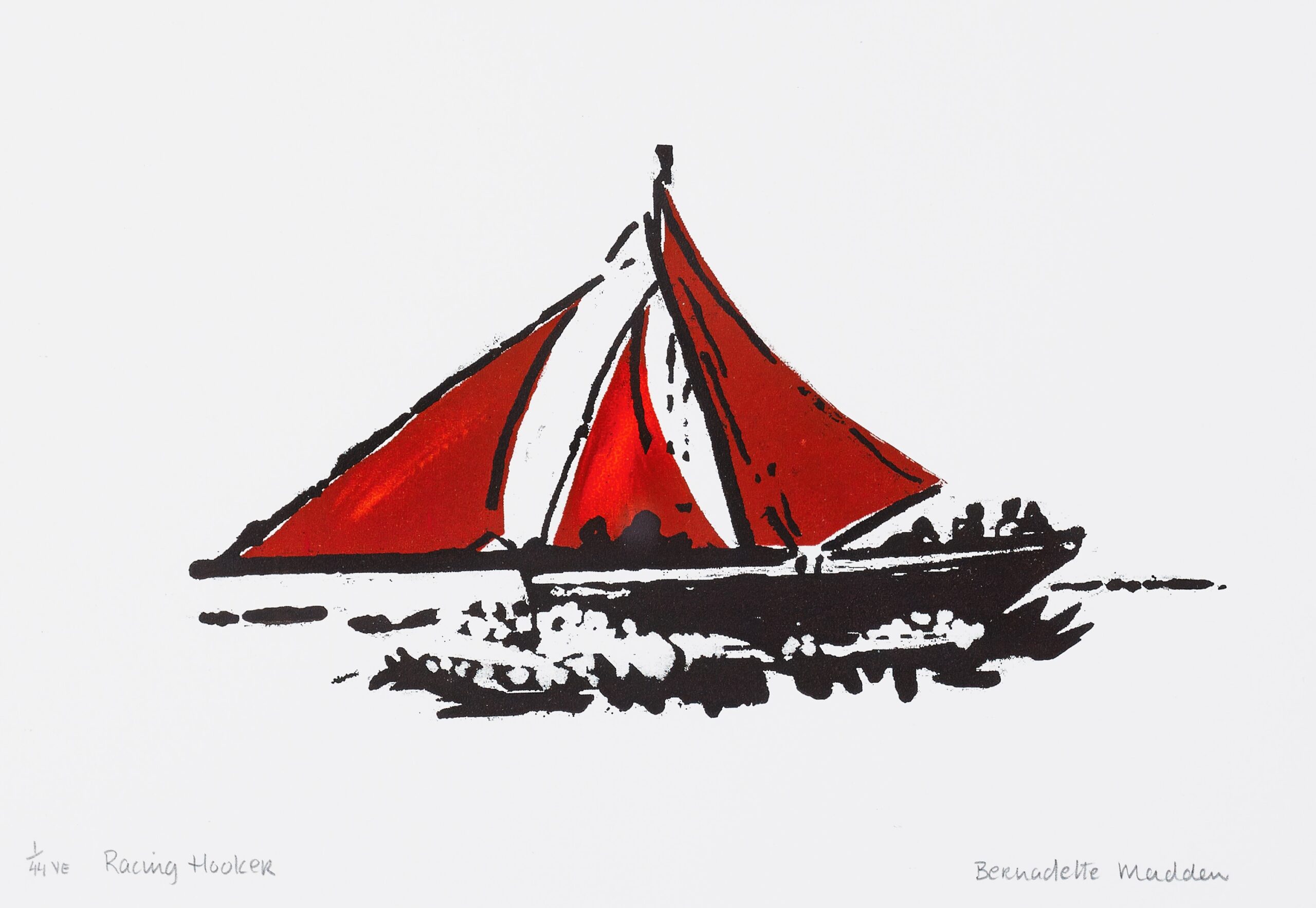 Bernadette Madden screenprint Racing Hooker