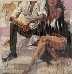 Dimitry Atvin Unfinished Novel mix media 800X800 MM canvas EU 1200
