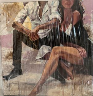Dimitry Atvin Unfinished Novel mix media 800X800 MM canvas EU 1200