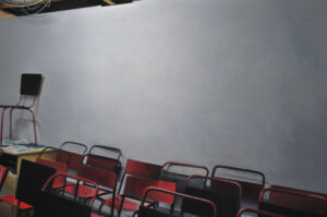 Gerry Davis Chairs, oil on canvas, 76 x 115 cm, 2017