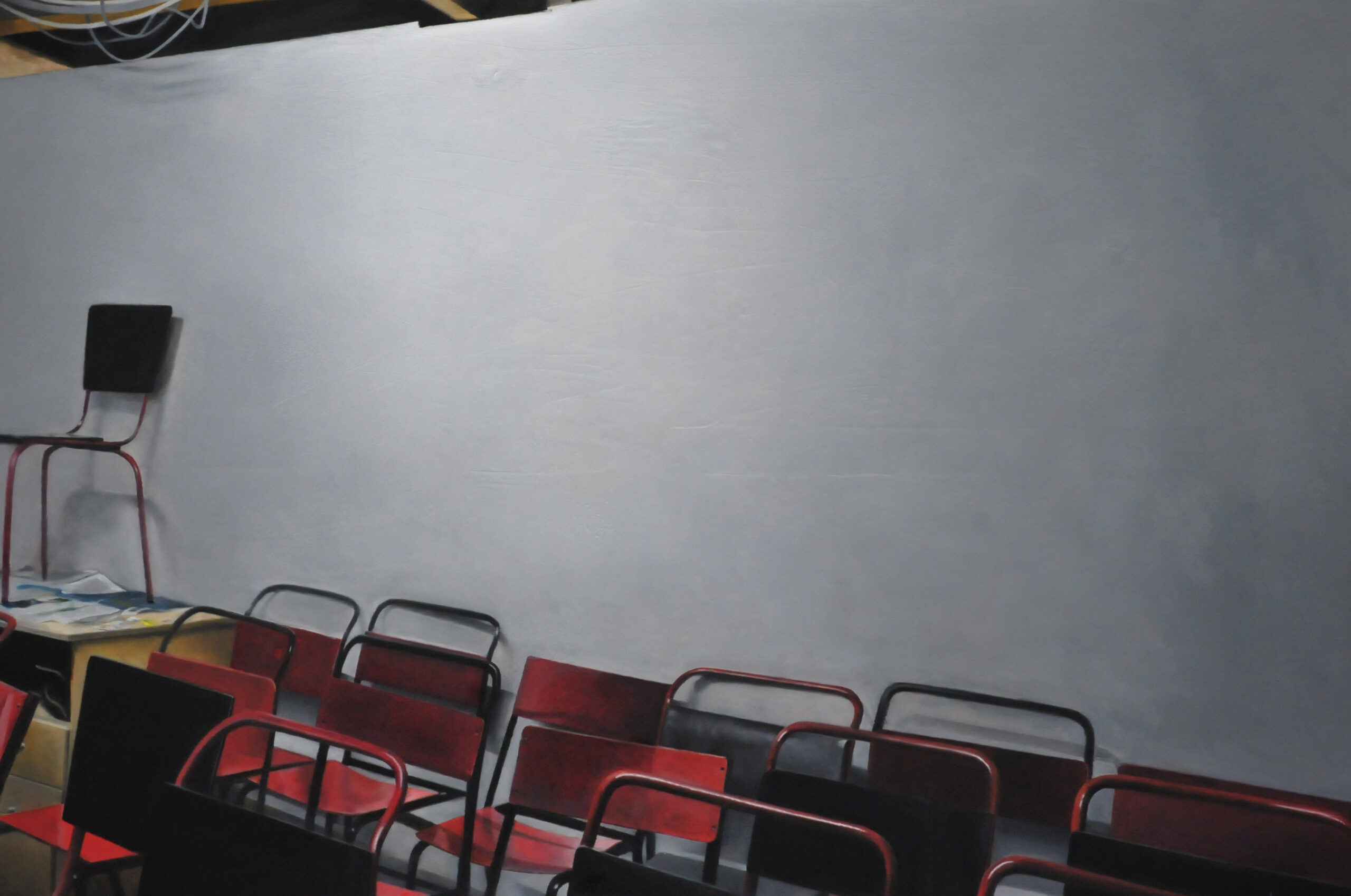 Gerry Davis Chairs, oil on canvas, 76 x 115 cm, 2017