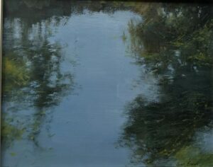 James English Flooded Stream Oil 35 x 30cm