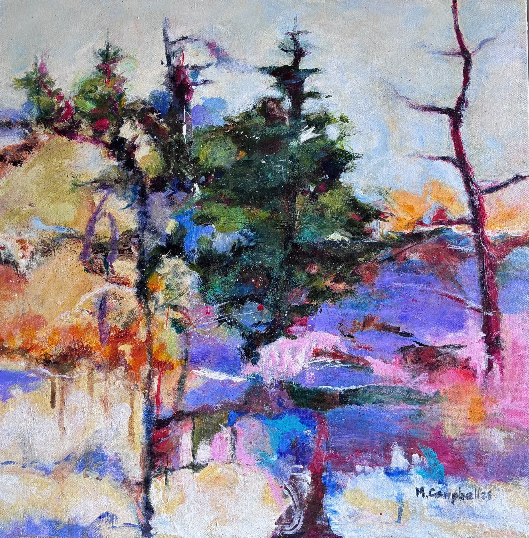 Marian Campbell Seasonal Magic Acrylic 55 x 55cm