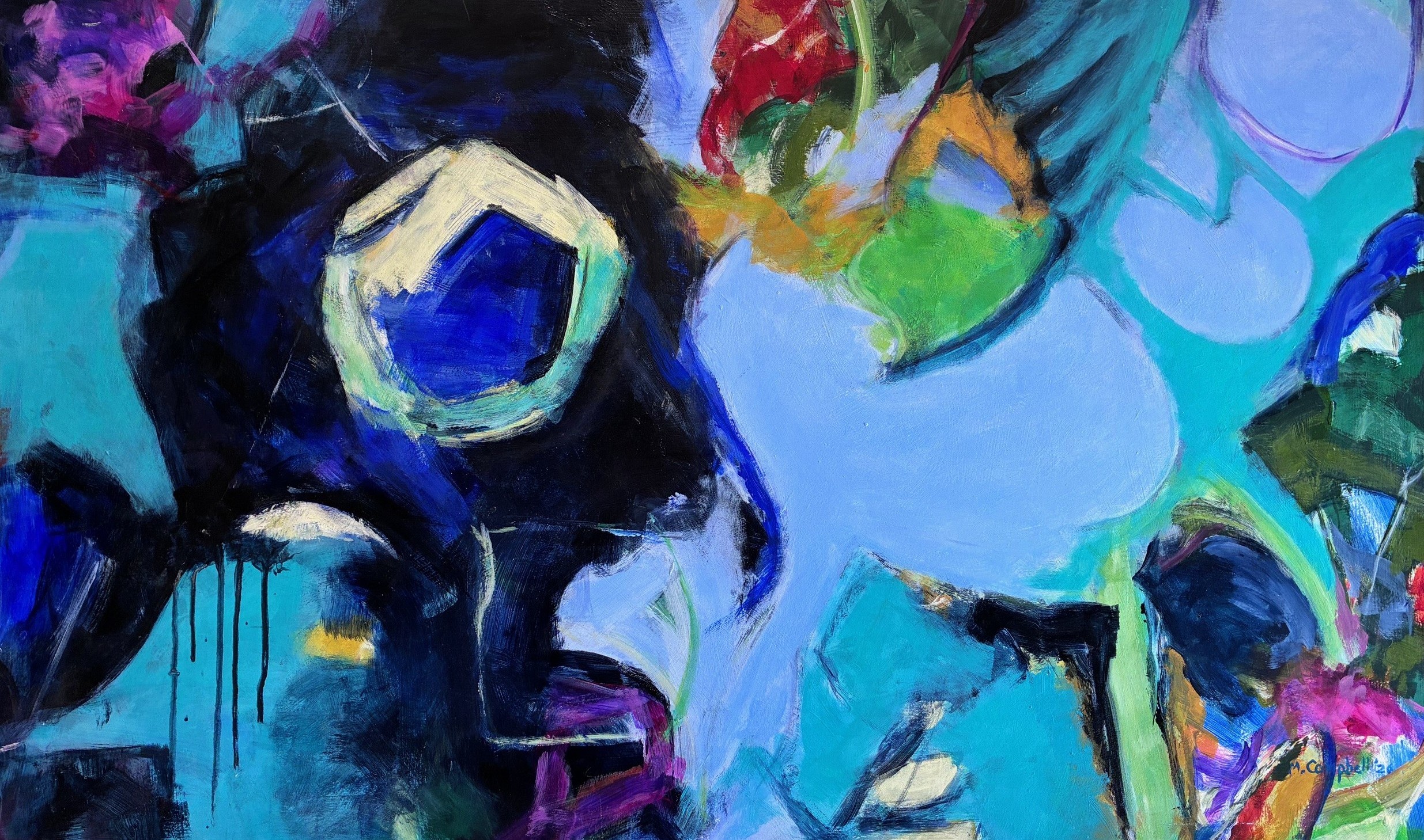 Marian Campbell Watchful Eye Acrylic 123 x 83cm