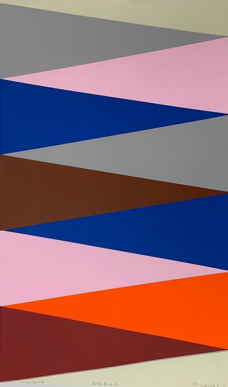 Mary O Connor Zig Zag Unique Limited edition silk screen print