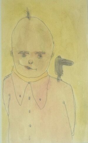 Patrick Sutton Man and Crow