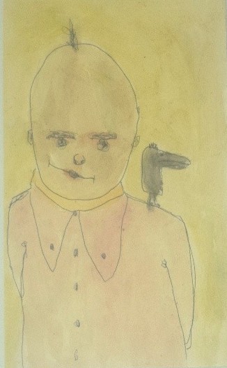Patrick Sutton Man and Crow